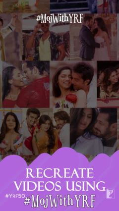 Raising the curtains on #MojWithYRF 🥁 
Celebrate the season of love by creating your videos on our romantic hits. Participate NOW using #MojWithYRF and tag @yrf
