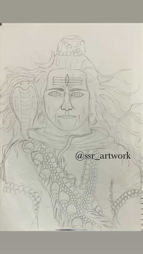 jai mahakal - lord shiva line drawing